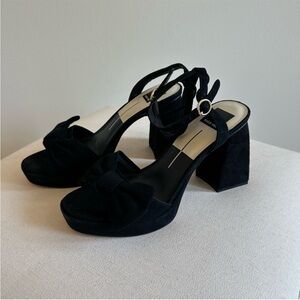 Pacie Heels in Onyx Suede | DOLCE VITA